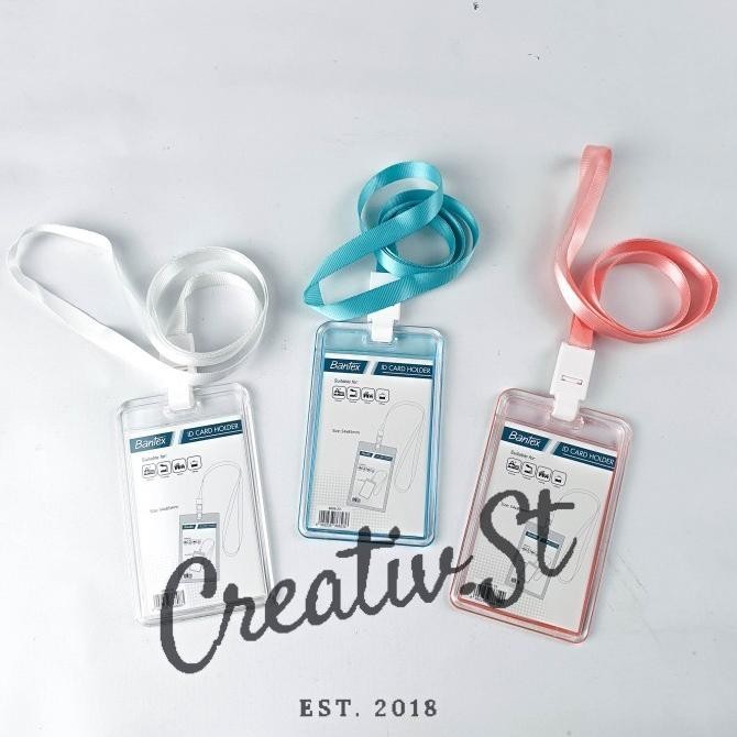 

BEBAS ONGKIR - Bantex Transparent ID Card Photocard Holder Lanyard Acrylic Toploader