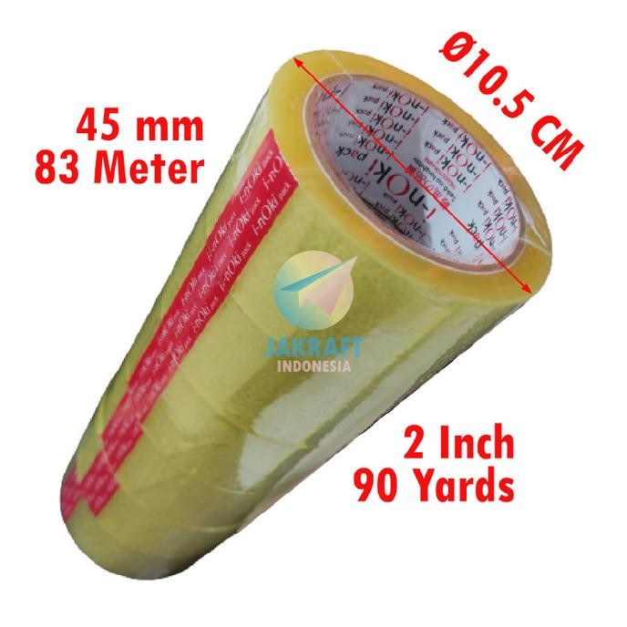 

NEW Lakban OPP INOKI Bening Clear 2" Inch 48 mm x 90 Yard Bermutu | SLOP