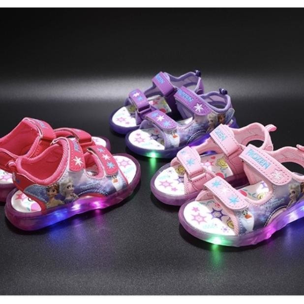 Sepatu Sandal Lampu Led Sendal Anak Perempuan Kter