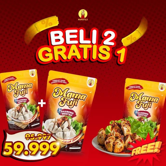 

(BUY 2 GET 1) Mamafuji - Promo Bundling Basreng Mentah Chili Oil BS86