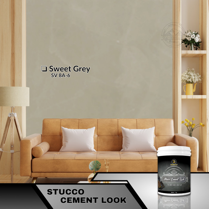 Cat Tembok Stucco Cement Expose - 20 Kg Stucco Motif Semen Expose