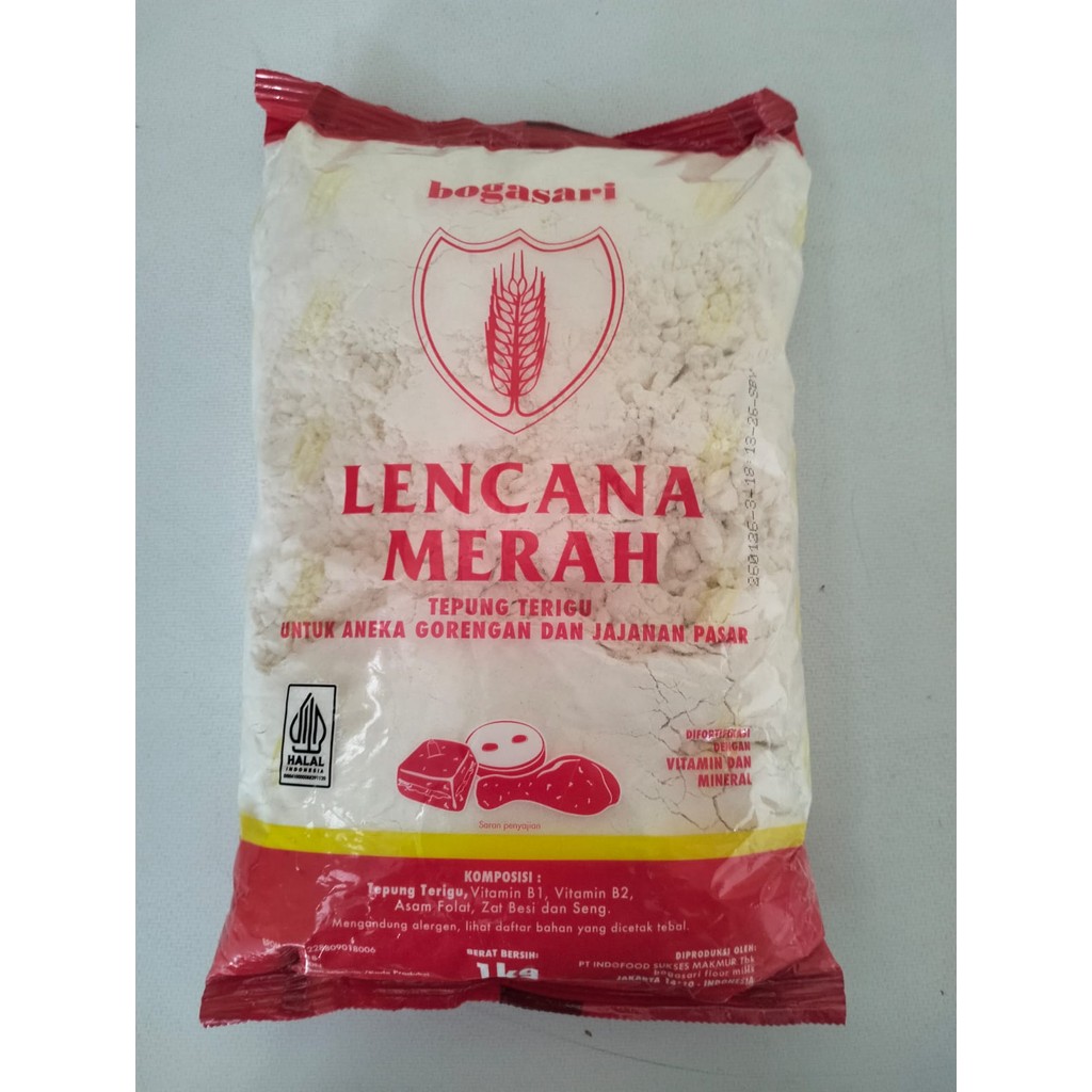 

BOGASARI TEPUNG TERIGU LENCANA MERAH 1 KG