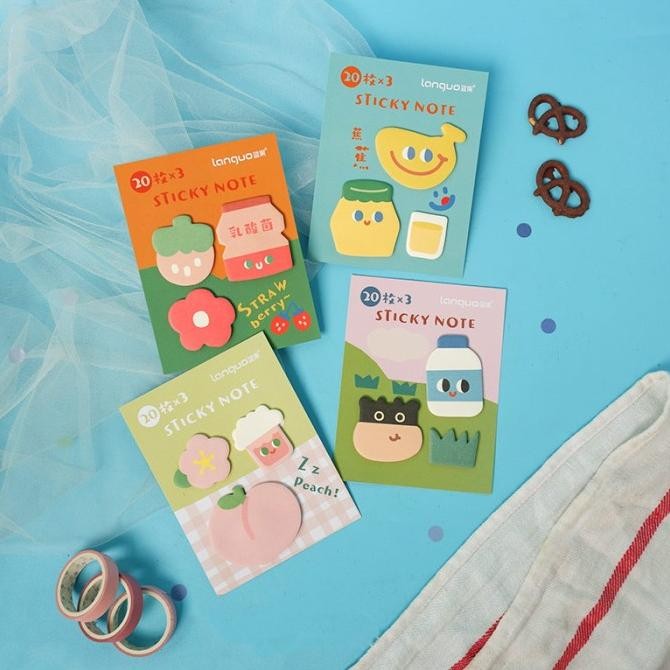 

BEBAS ONGKIR - Flavorful Milk Sticky Notes Set [CREATIV]
