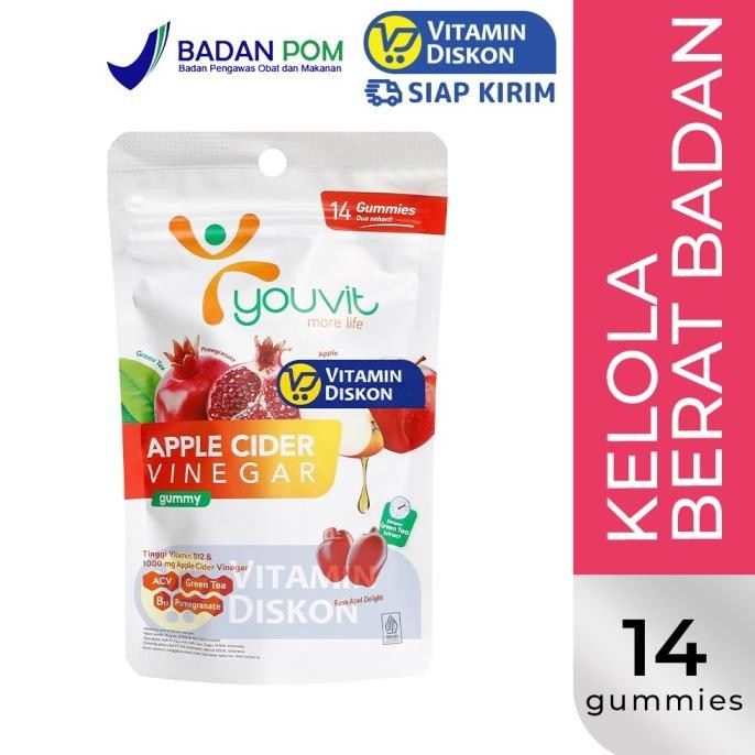 

HOT PROMO YOUVIT APPLE CIDER VINEGAR GUMMY - ISI 14 PCS