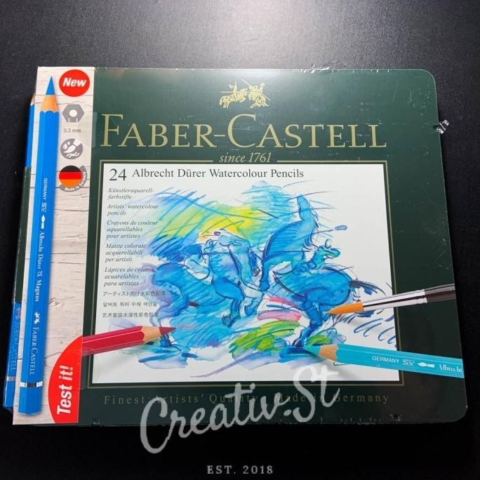 

TERBARU - Faber Castell Albrecht Durer WaterColor Pencils 24 Tin (+Dus +Bubble)