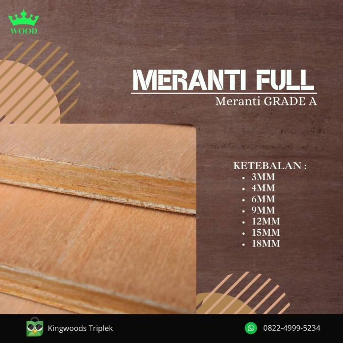 Triplek 18MM Meranti Full - GRADE A
