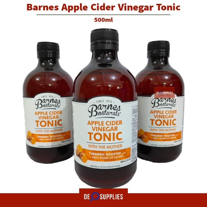 

HOT SALE Barnes Naturals Apple Cider Vinegar Tonic 500ml - Turmeric Booster