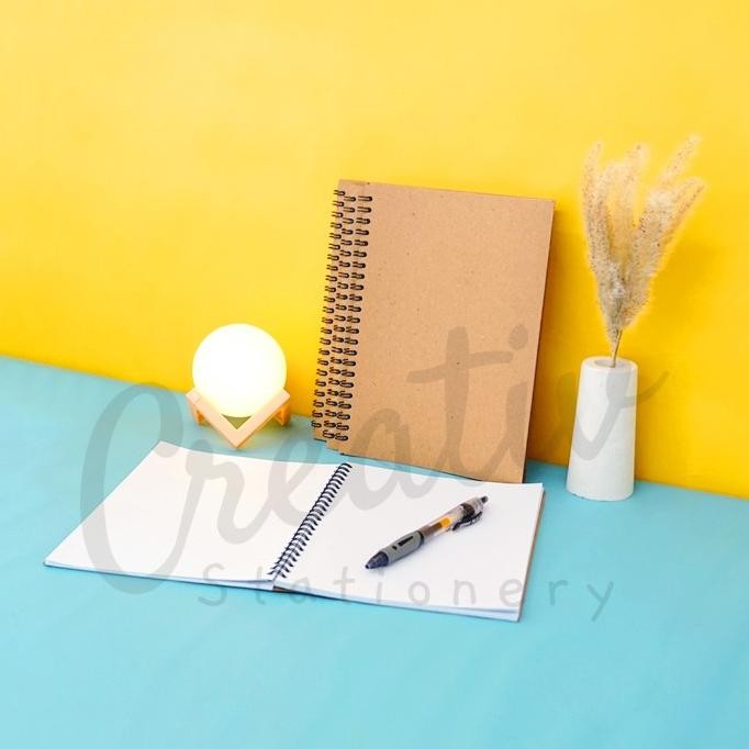 

[Tulis.Id] Simple Basic Kraft Spiral Notebook 100 GSM