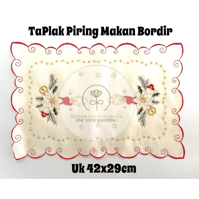 ] Taplak Piring Makan Christmas / Taplak Meja Piring Makan Natal