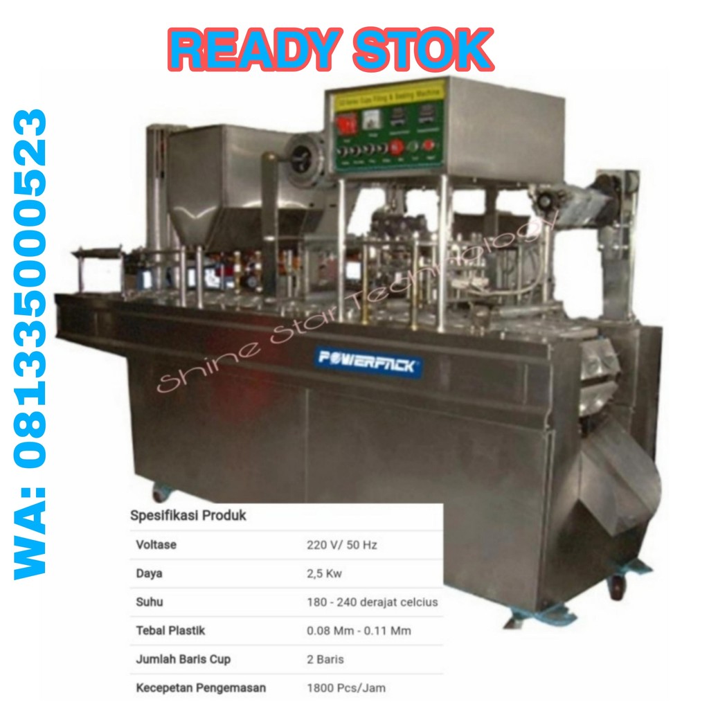 Mesin AMDK Cup Filling 2 Line Otomatis Mesin Cup Filling Gelas AMDK GD-Series 2 Line POWERPACK