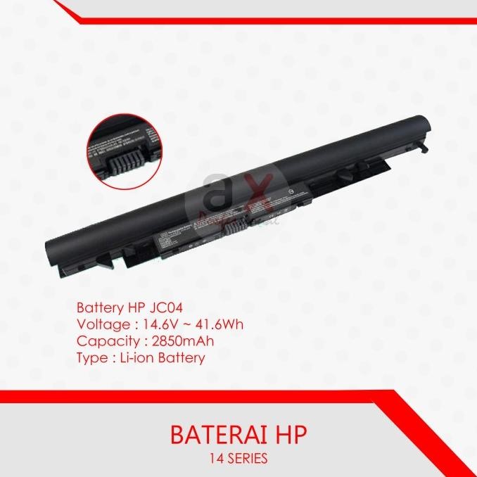 TERMURAH - Battery Original Laptop HP JC04