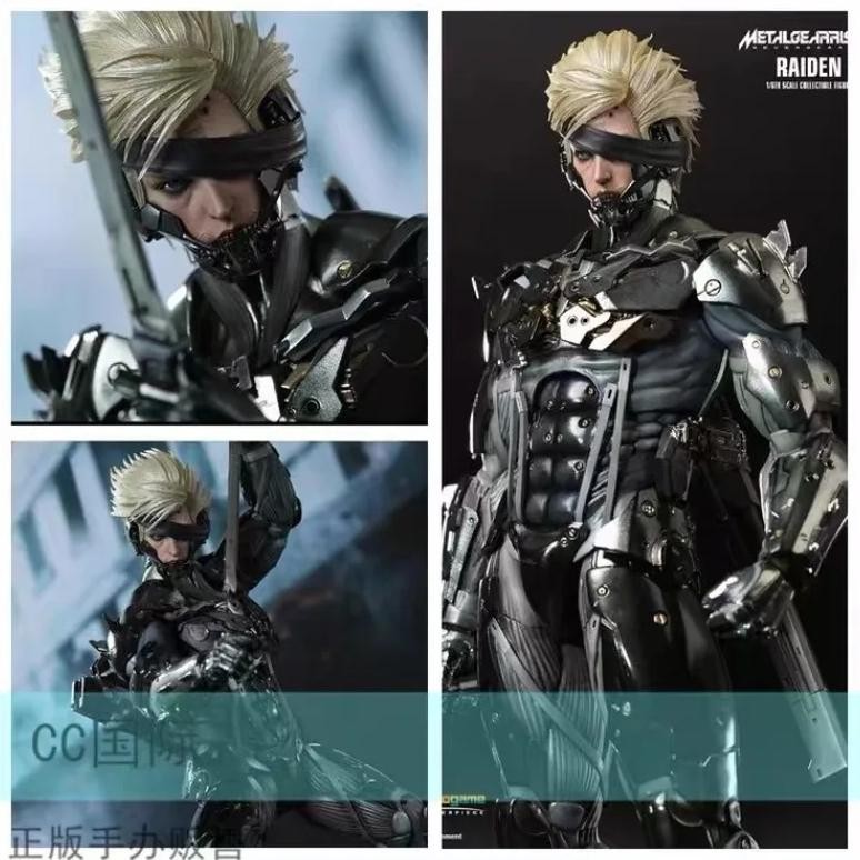 original hottoys genuine 1/6 vgm17 metal gear rising revenge white raiden action figure hobby collec