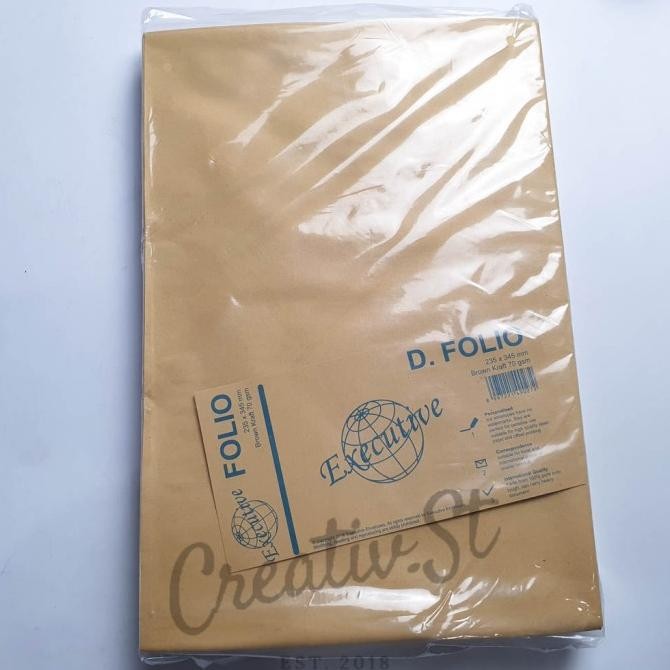 

Amplop Coklat Polos Ukuran Folio (D) tanpa Lem Merk Executive
