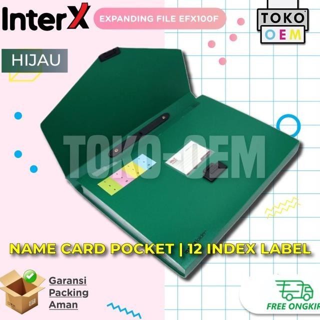 

MFD INTERX EXPANDING FILE WITH HANDLE FOLIO TAS DOKUMEN MAP SEKAT PLASTIK
