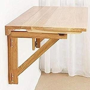 Jb-11 Meja Setrika Lipat Dinding Kayu / Meja Belajar Serbaguna