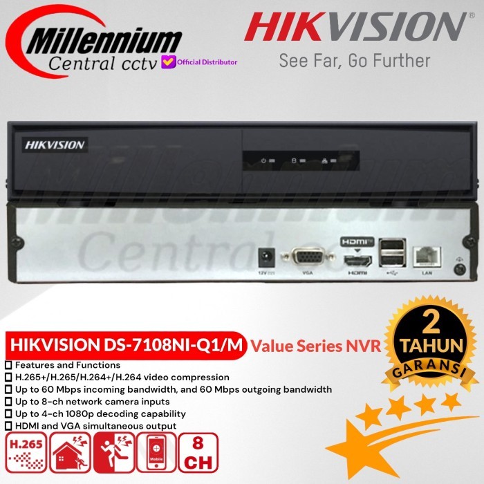NVR HIKVISION 8 CHANNEL DS-7108NI-Q1/M