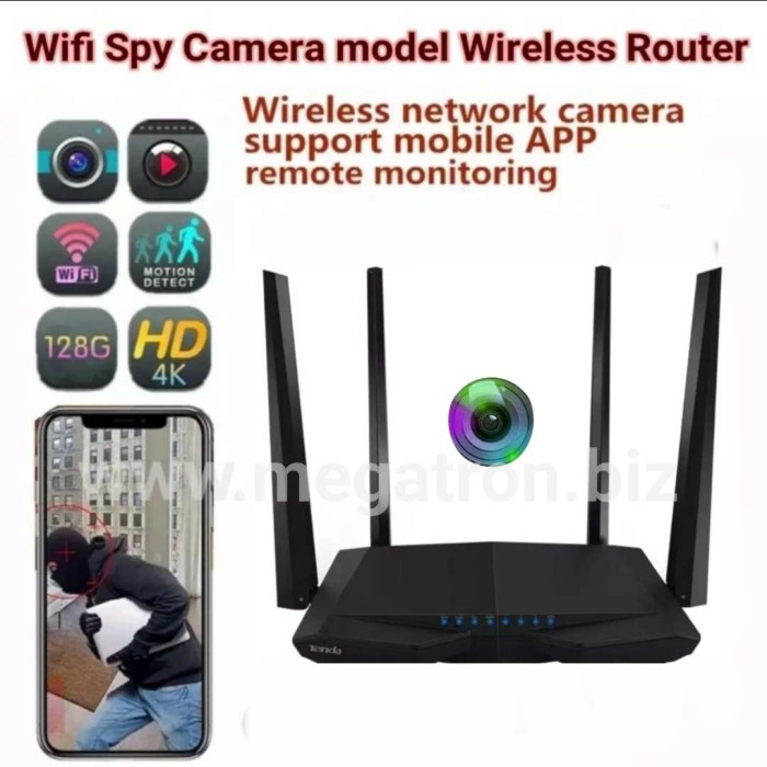 Wifi Spy Camera model Wireless Router - Pantau live dari mana saja