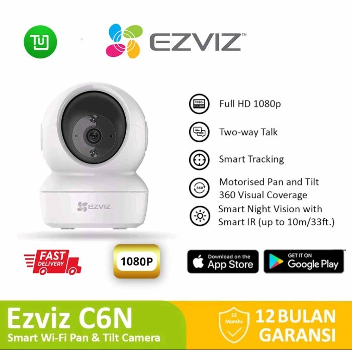 EZVIZ C6N 1080P WIFI CAMERA CCTV SMART IP - 1080P