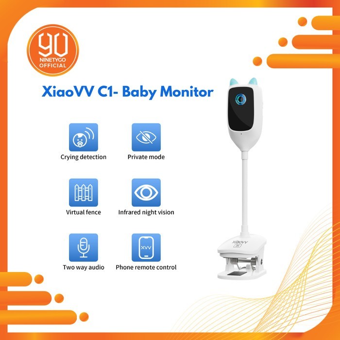 Xiaovv C1 Smart Security 2K Night Vision Cry Detection Baby Monitor