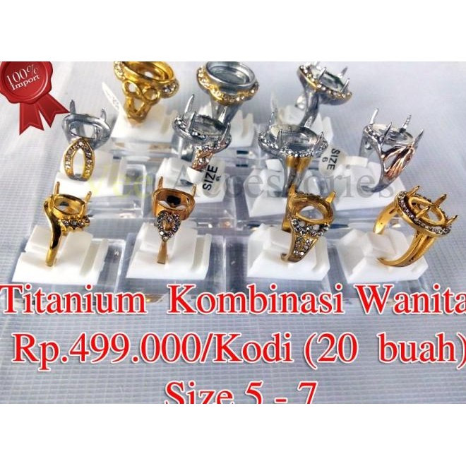 Grosir Ring / Emban / Ikat Cincin Titanium Wanita