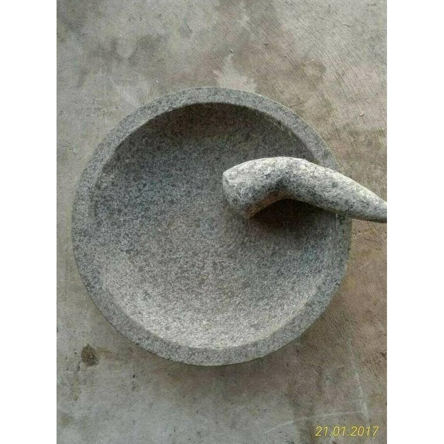

( 20cm ) Ulekan / Mutu dan Coet / Cowet / Cobek Batu D20 HM
