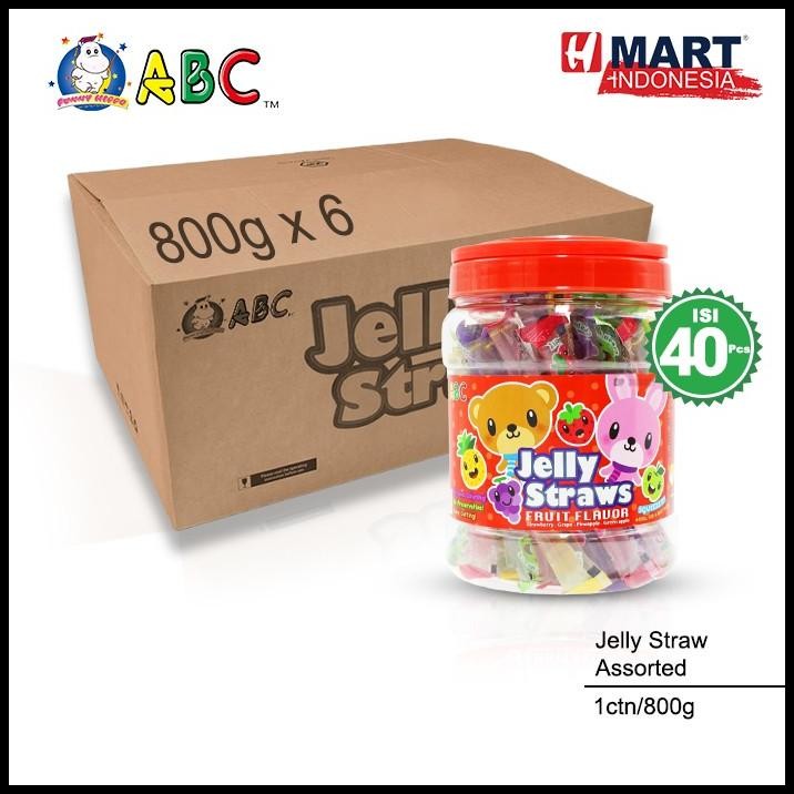 

Abc Jelly Straws Assorted - Jeli Rasa Buah-Buahan 800G X 6 Jar