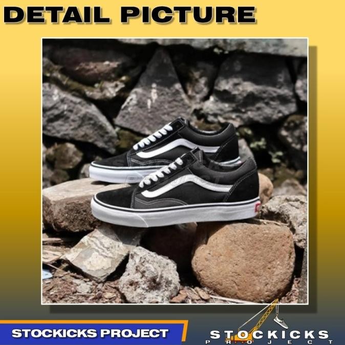 Vans Old Skool Black White Original Sepatu Vans Oldskool Original Pria