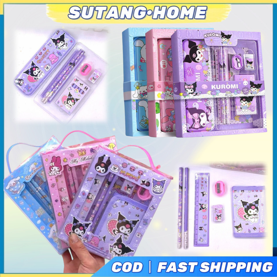 

Boneka Anak SUTANGKotak Pensil Anak Set 7 in 1 Stationery Untuk Hadiah Anak Sekolah Sanrio / Alat