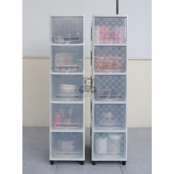

Lemari Cabinet Plastik Serbaguna Pintu Transparan Club Flip