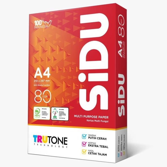 

Terlaris Kertas HVS SIDU FC 80 A4 210X297 SALE