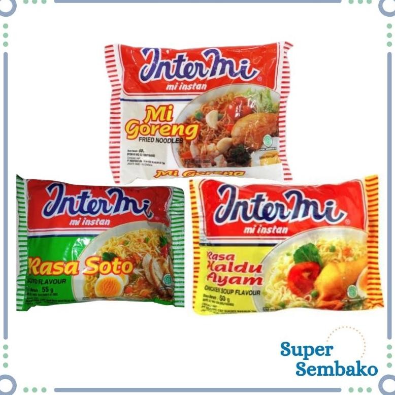 

MIE INSTAN INTERMI RASA MI INSTAN GORENG KUAH SOTO KALDU AYAM 60gr MURAH / Super Sembako