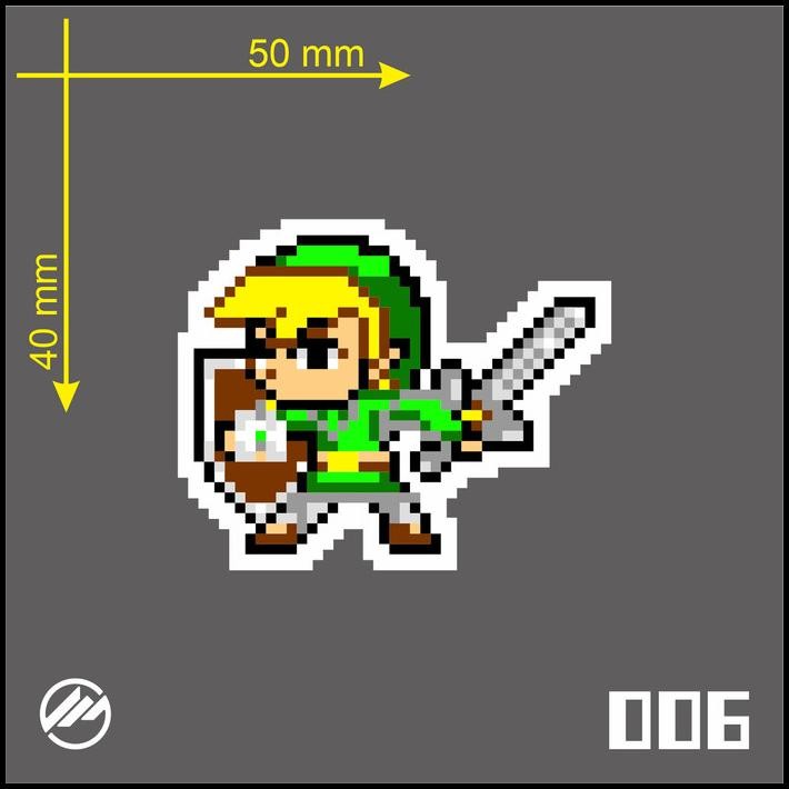 

BEST DEAL 006. STICKER PRINT ZELDA PIXEL 2 !!!!!!