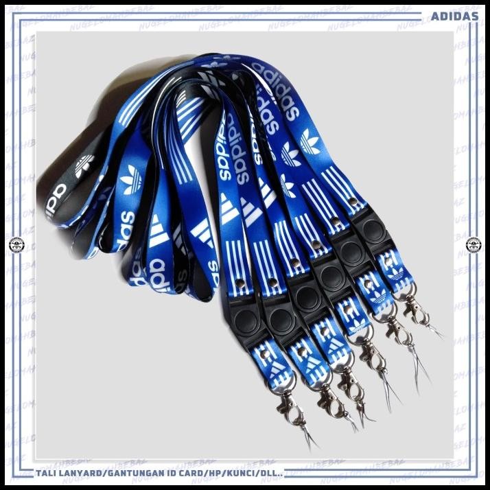 

TERMURAH TALI LANYARD ADIDAS TIGA GARIS / TIGA DAUN - BIRU !!!