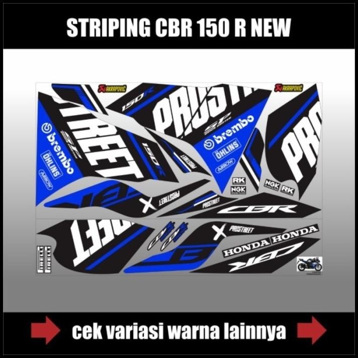 TERBARU STRIPING HONDA CBR 150 R NEW - SKOTLET MOTOR CBR 150 R MOTIF PROSTREET 