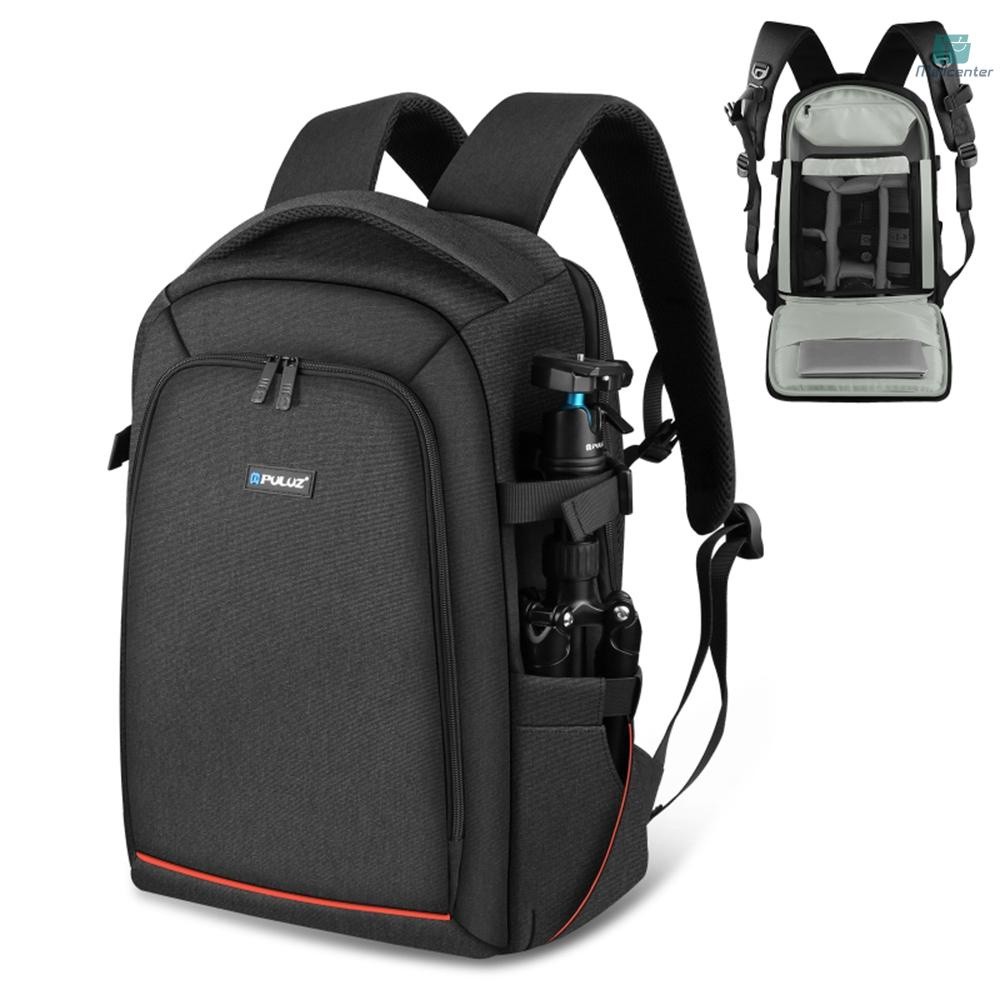 PULUZ PU5015B Ransel Kamera Tas Kamera Tahan Air Casing Kamera Kapasitas Besar dengan Kompartemen La