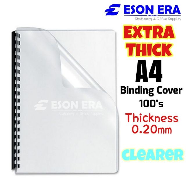 

Sampul Penjilidan Bening PVC A4 100 pcs/Pak Penutup Lembaran Rigit Kartu Plastik Penjilidan Pelindung Wajah DIY |noUATMas|