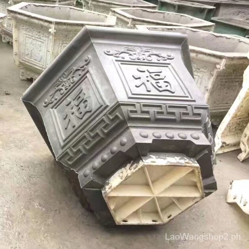 Cetakan Pot Bunga Pot Semen Cetakan Pot Bunga Buatan Sendiri Heksagonal Plastik Baja Bonsai Eropa Mo