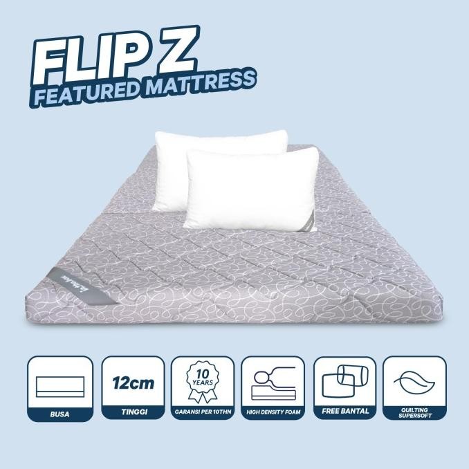 Kasur Lipat Lantai IN THE BOX Flip Z - Gratis Bantal & Tas Kasur Lipat