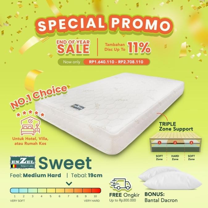 Kasur Latex Enzel Sweet (BESTSELLER) Uk 160x200