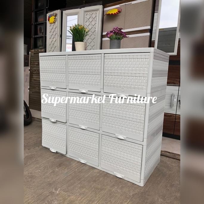 LEMARI PLASTIK CLUB TRIPLE FLIP 3 SUSUN