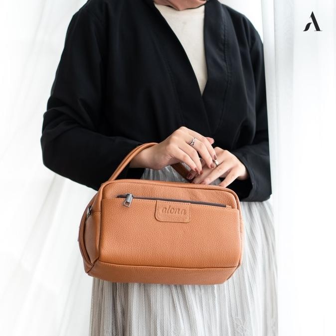 Tas Lokal ALONA POUCH Bag HP Kulit Asli Ori Wanita Cewe Cewek Kekinian