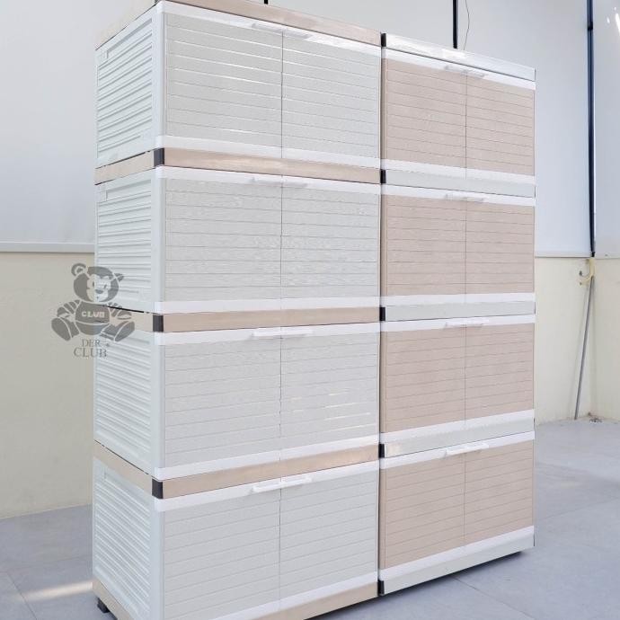 Lemari plastik club jumbo susun 4 / lemari pakaian club