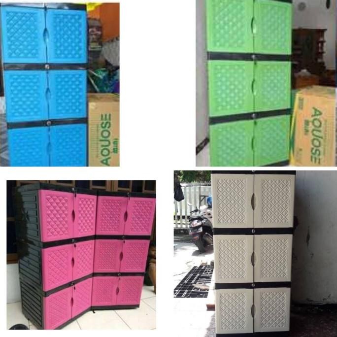 Lemari plastik aquose mini susun 3