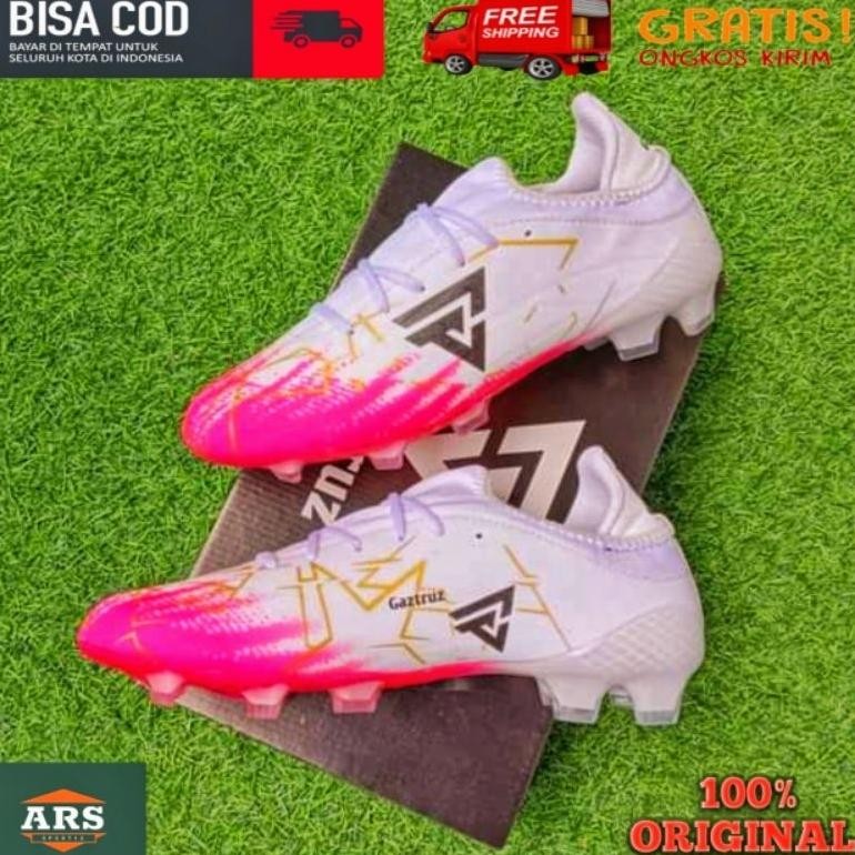 SEPATU BOLA ORIGINAL GASTRUZ BRAND LOKAL/SEPATU BOLA GASTRUZ PINK PUTIH ORIGINAL