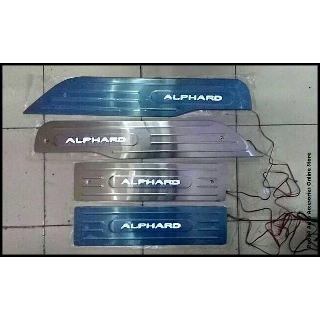 GRATIS ONGKIR SILLPLATE SAMPING ALPHARD LED 