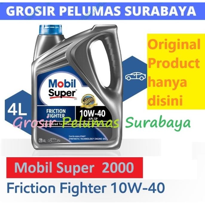 ORIGINAL Oli Mobil1 Mobil Super 2000 Friction 10w40 10w-40 4 L Liter