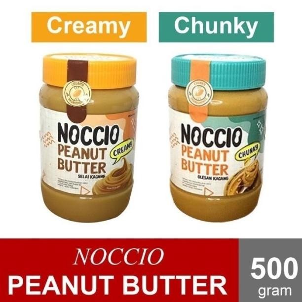 

Noccio Peanut Butter Creamy Chunky 500 Gr Selai Olesan Kacang Halal