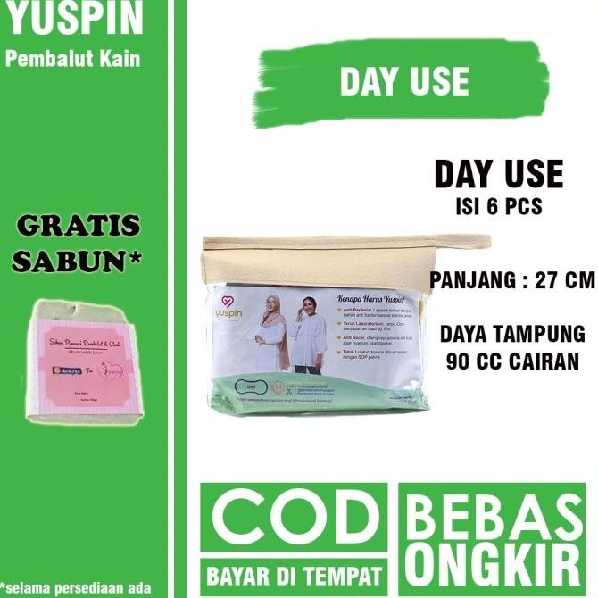 YUSPIN Day Use Pembalut Kain Anti Iritasi | Pembalut Kain Sehat Hemat H24M