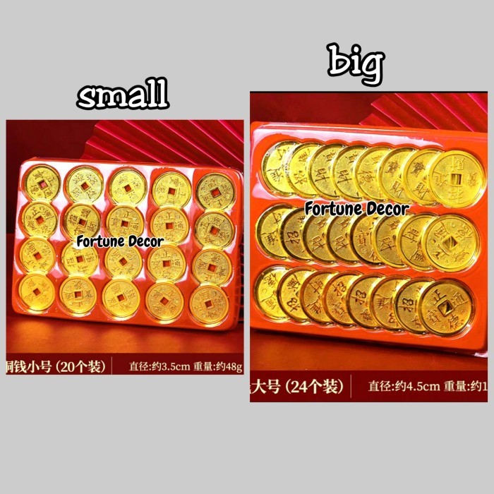 Julie - Koin Uang Emas Kuno Hiasan Dekorasi Imlek Gold Coin