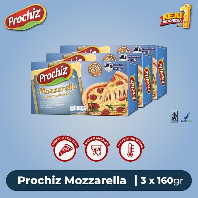 

PROMO Keju PROCHIZ Mozzarella 160 gr Triple Pack